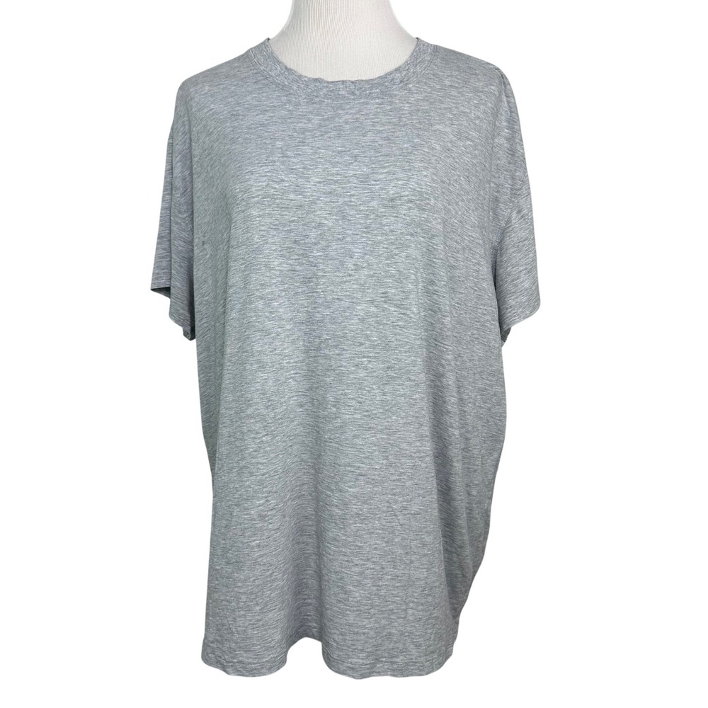 Lululemon Love Tee Heathered Core Ultra Light Grey Short Sleeve T-Shirt Size 18